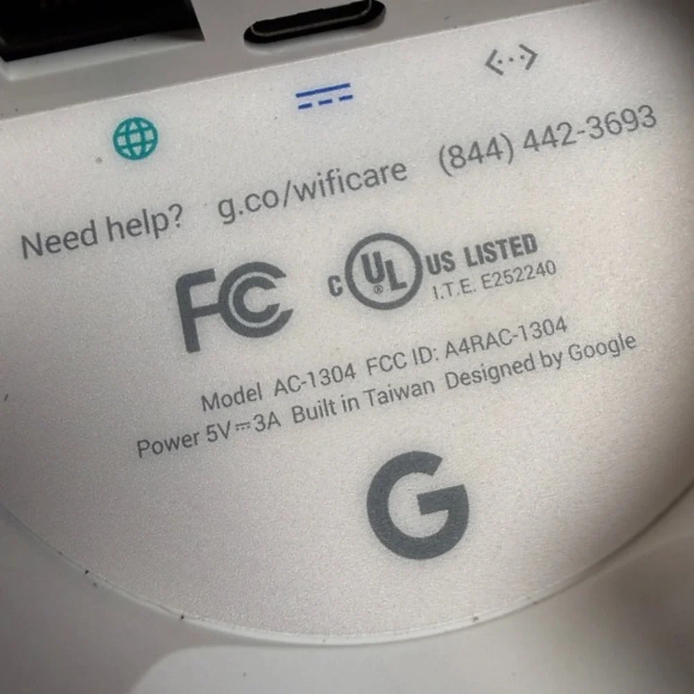 Google Wifi AC1304 White Plastic Mesh Router One Size‎
